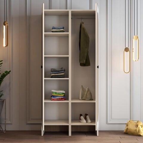 Münih 2 Kapılı (33) - Gardırop - Krem / Yunus