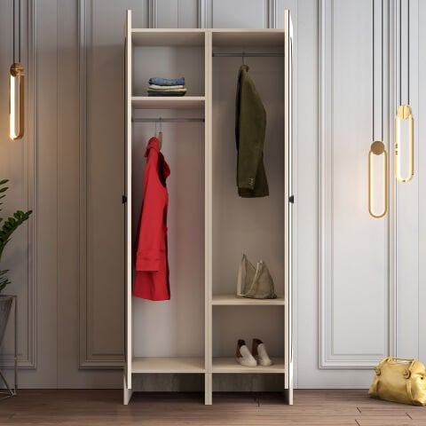 Münih 2 Kapılı (44) - Gardırop - Krem / Traverten