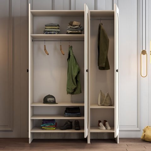 Münih 3 Kapılı (13) - Gardırop - Krem / Traverten