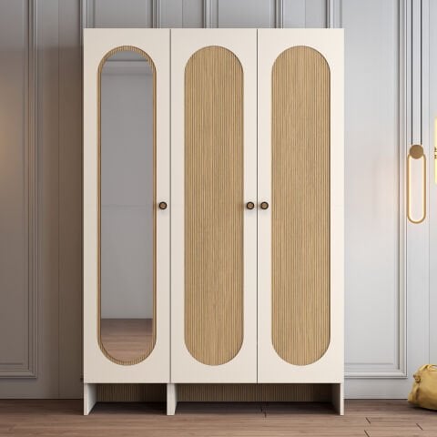 Münih 3 Kapılı (23) - Gardırop - Krem / Yunus