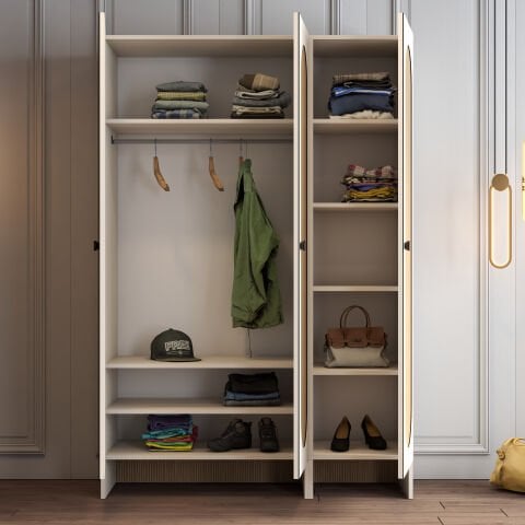 Münih 3 Kapılı (23) - Gardırop - Krem / Yunus