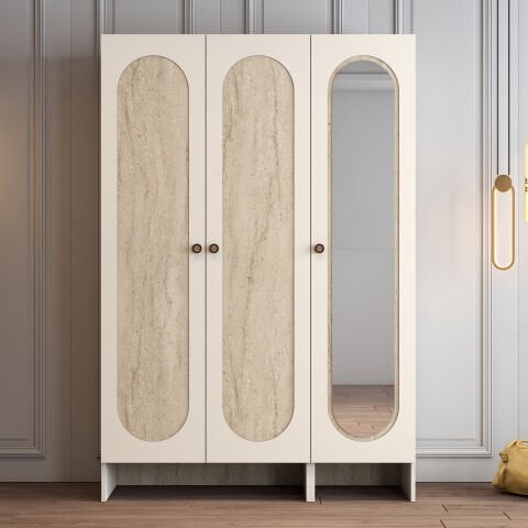 Münih 3 Kapılı (23) - Gardırop - Krem / Traverten