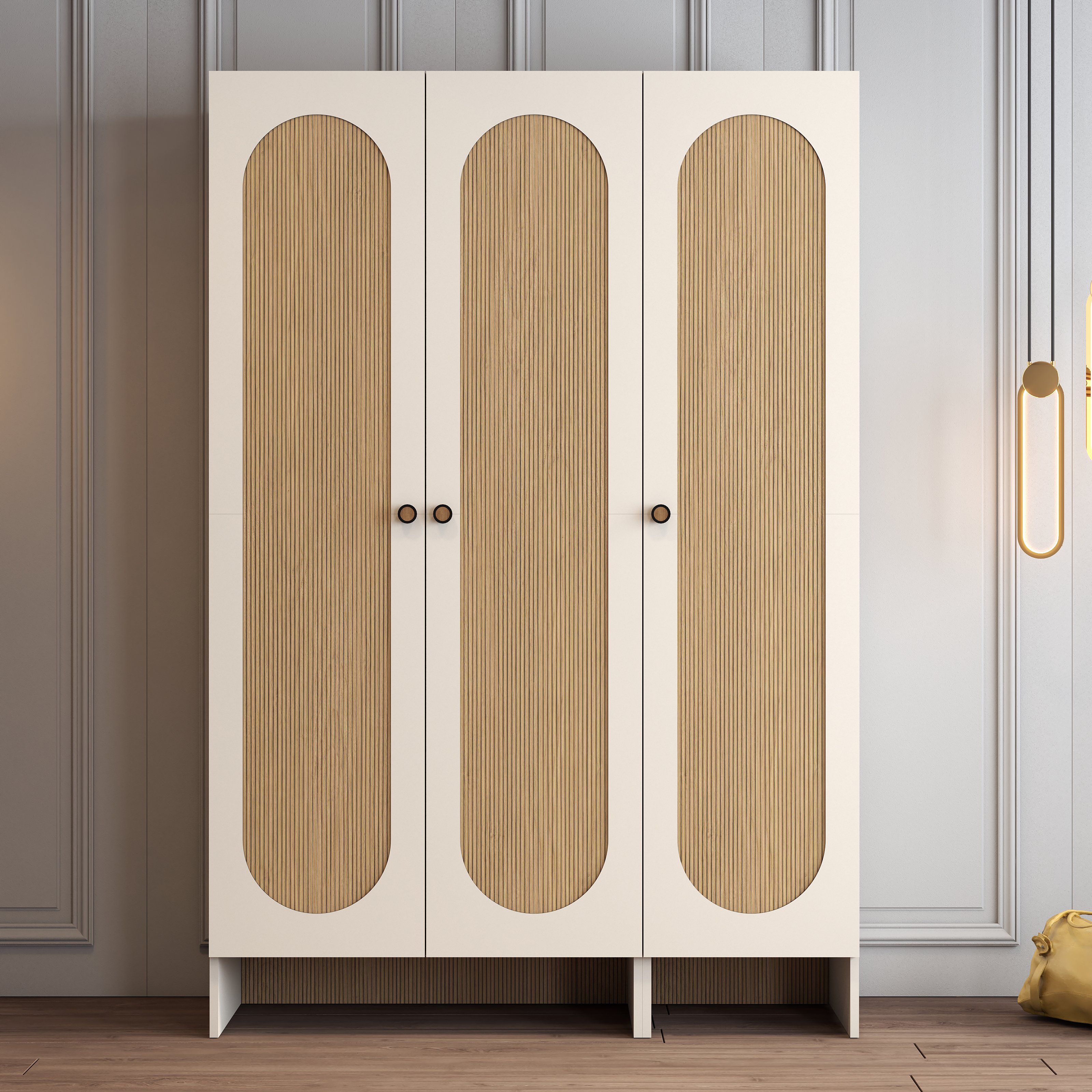 Münih 3 Kapılı (24) - Gardırop - Krem / Yunus