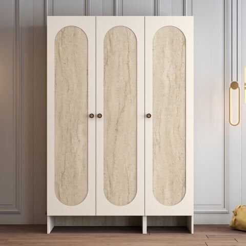 Münih 3 Kapılı (24) - Gardırop - Krem / Traverten