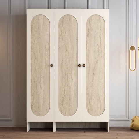 Münih 3 Kapılı (24) - Gardırop - Krem / Traverten