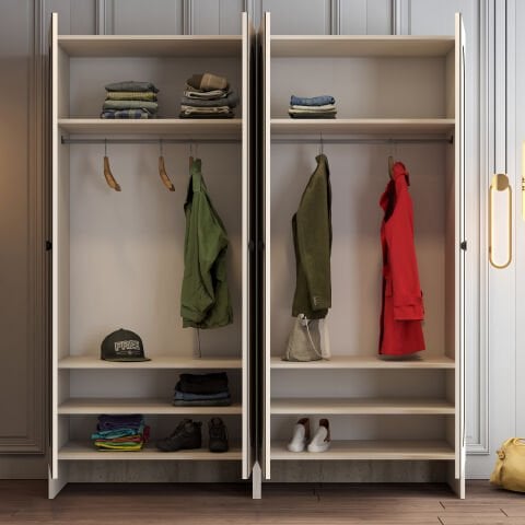 Münih 4 Kapılı (11) - Gardırop - Krem / Traverten