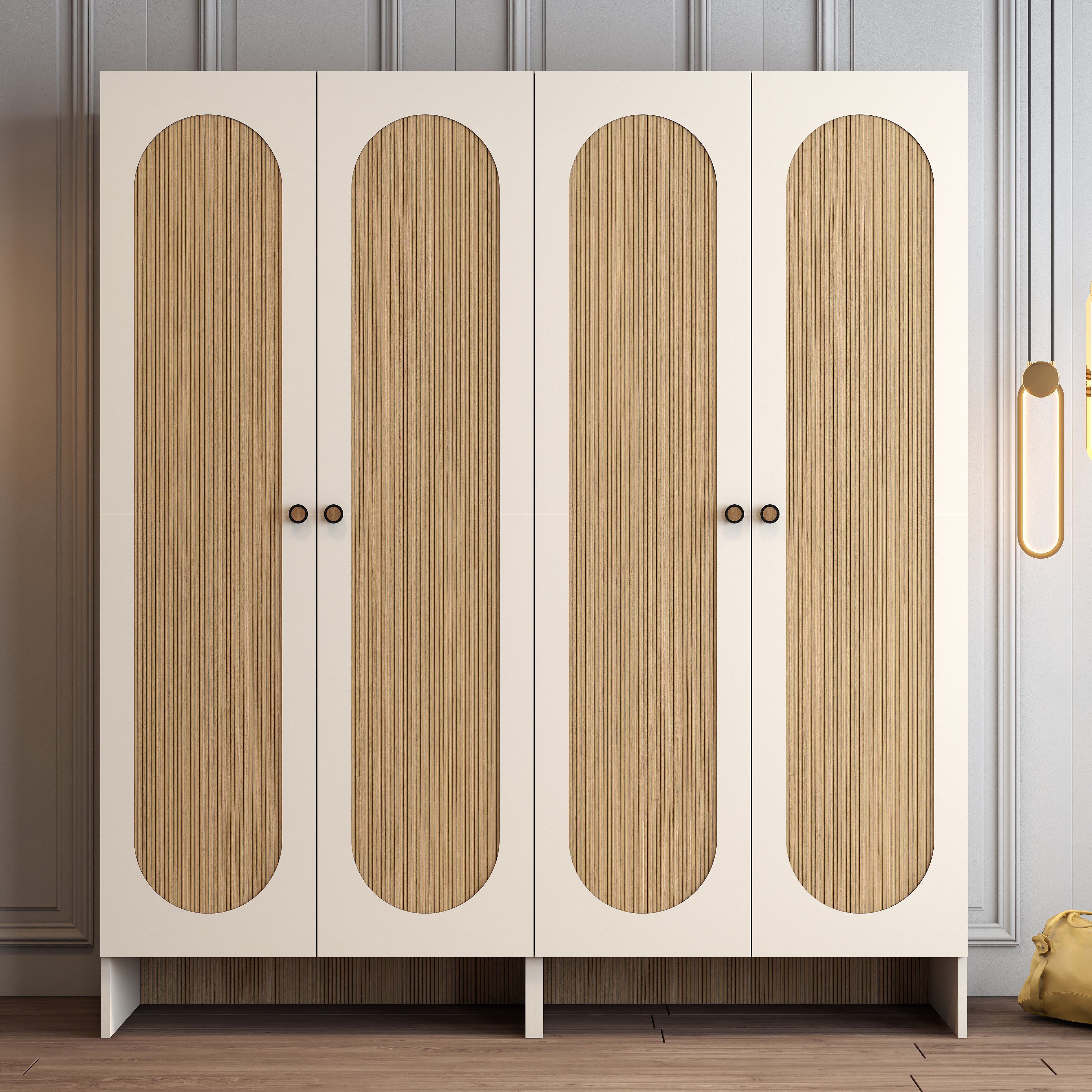 Münih 4 Kapılı (22) - Gardırop - Krem / Yunus