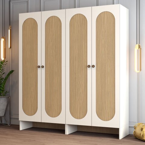 Münih 4 Kapılı (22) - Gardırop - Krem / Yunus