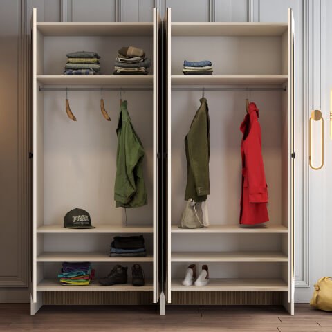 Münih 4 Kapılı (22) - Gardırop - Krem / Yunus