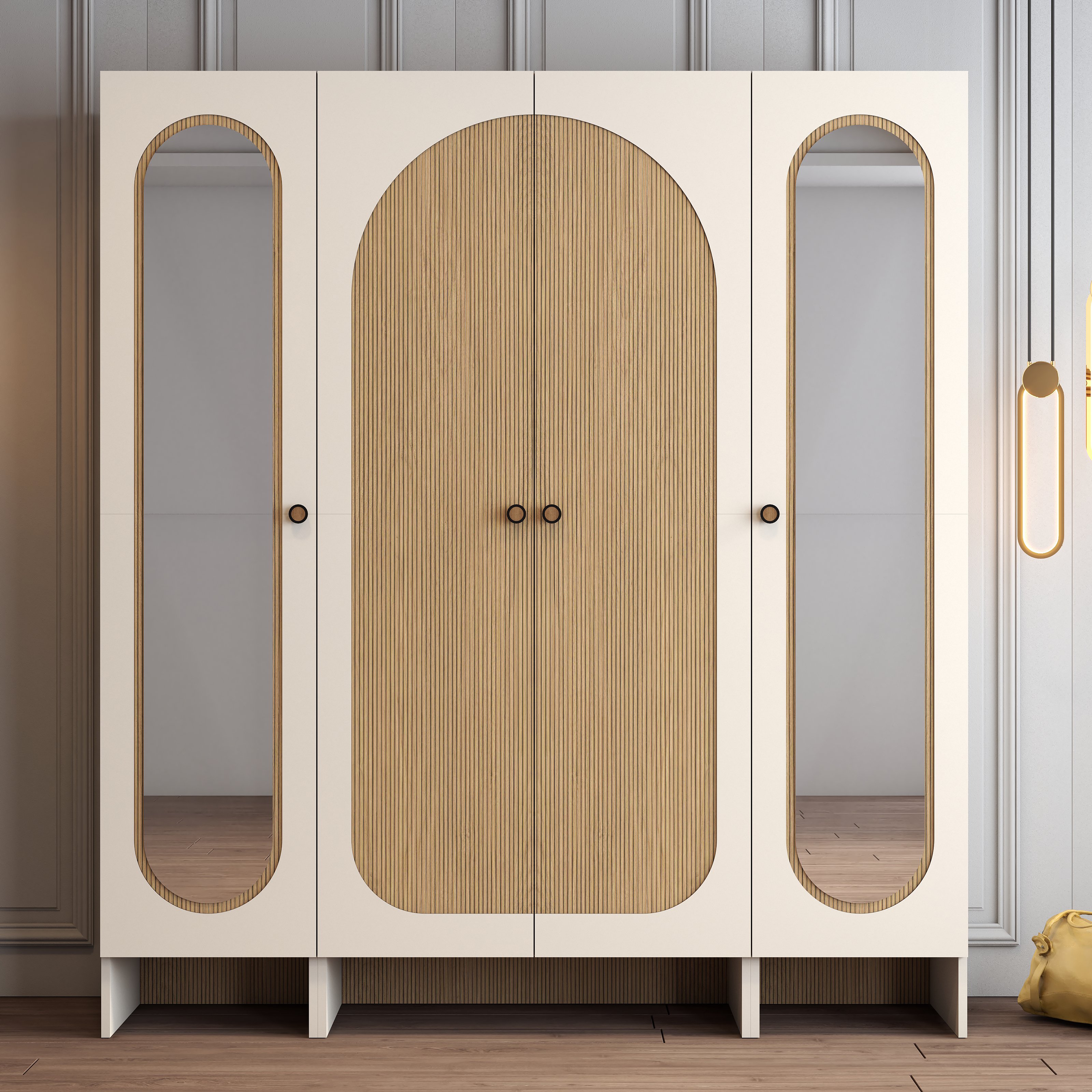 Münih 4 Kapılı (313) - Gardırop - Krem / Yunus