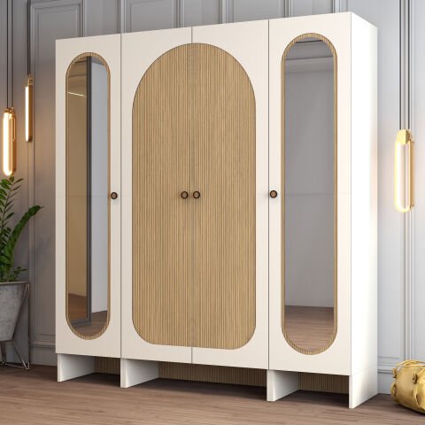 Münih 4 Kapılı (313) - Gardırop - Krem / Yunus