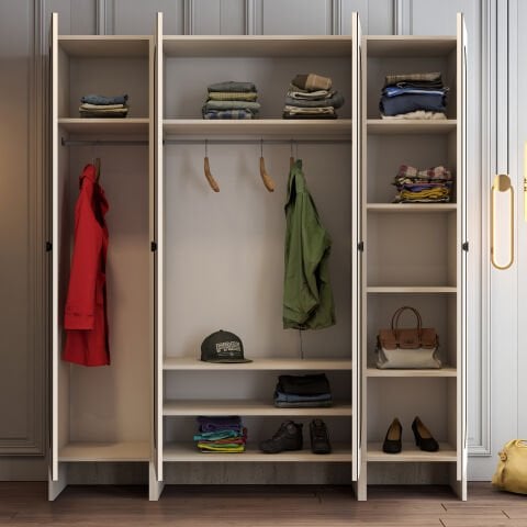 Münih 4 Kapılı (313) - Gardırop - Krem / Traverten