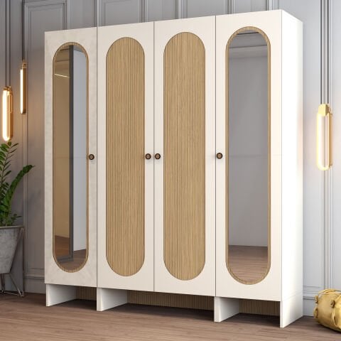 Münih 4 Kapılı (323) - Gardırop - Krem / Yunus