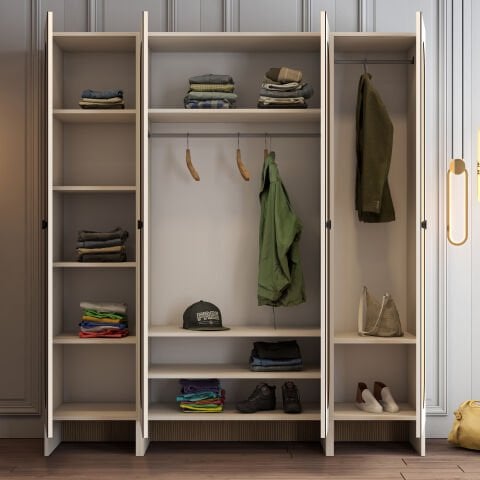 Münih 4 Kapılı (414) - Gardırop - Krem / Yunus