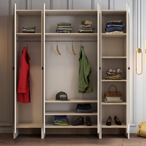 Münih 4 Kapılı (424) - Gardırop - Krem / Yunus