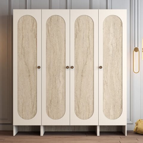 Münih 4 Kapılı (424) - Gardırop - Krem / Traverten