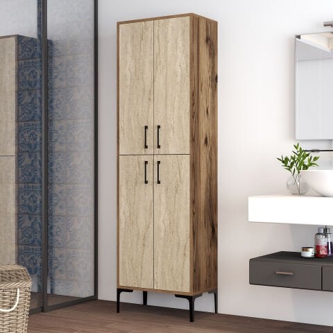 Variant Berlin A Çok Amaçlı Dolap - Ceviz / Traverten