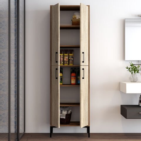 Variant Berlin A Çok Amaçlı Dolap - Ceviz / Traverten