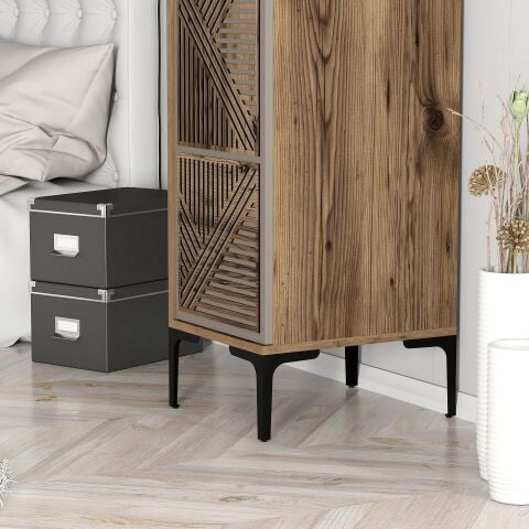Kumsal 1 Kapılı (P) Gardırop - Ceviz / Atlas