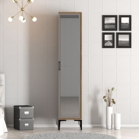 Kumsal 1 Kapılı (R) Gardırop - Ceviz / Atlas
