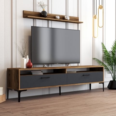 İstanbul TV Ünitesi - Ceviz / Antrasit