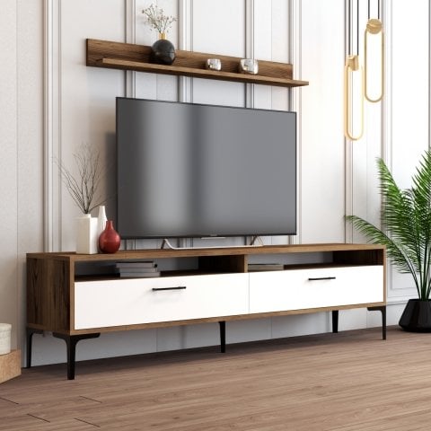 İstanbul TV Ünitesi - Ceviz / Beyaz