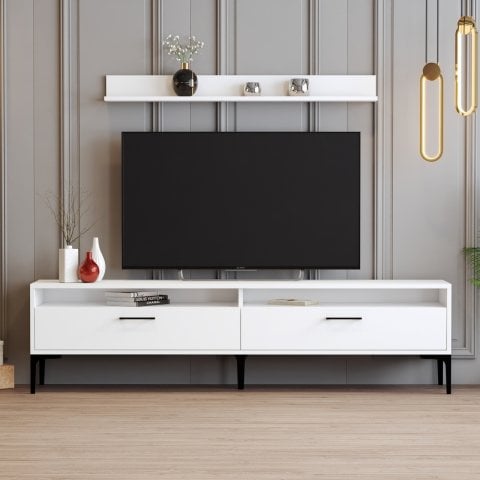 İstanbul TV Ünitesi - Beyaz / Beyaz