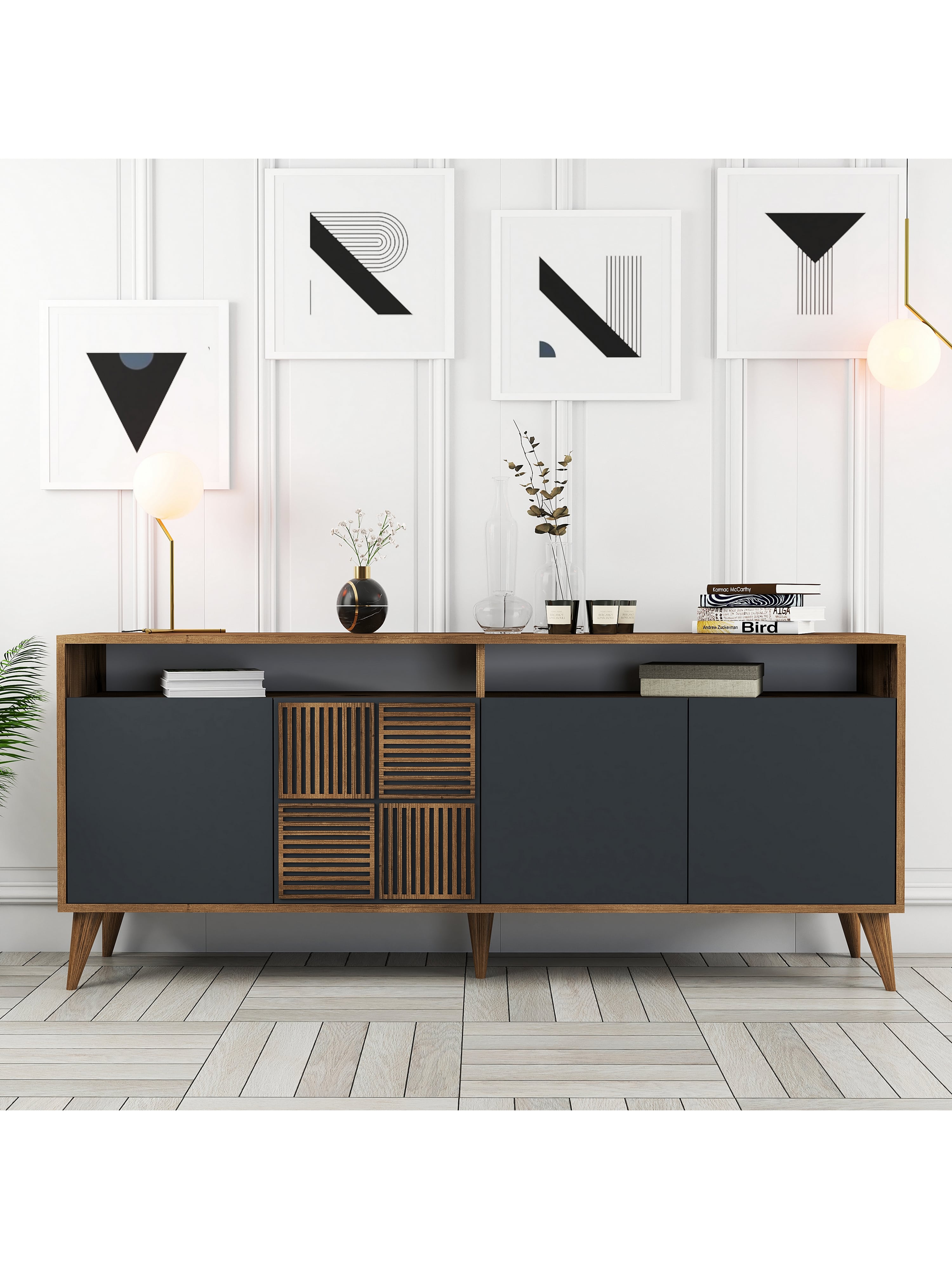 Variant Milan Konsol - Ceviz / Antrasit