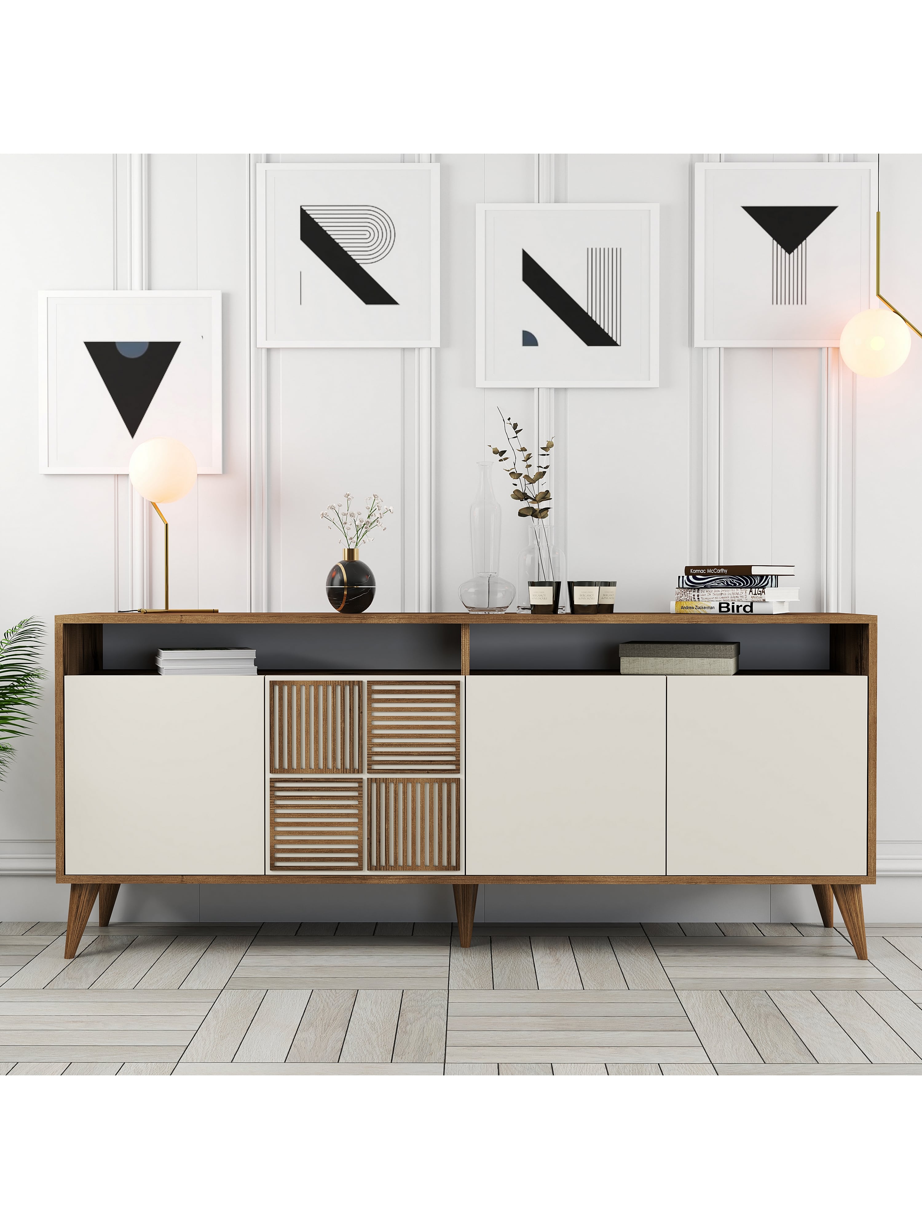 Variant Milan Konsol - Ceviz / Krem