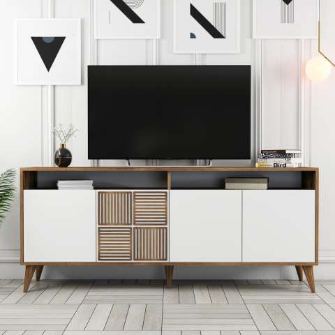 Milan 3'lü Salon Takımı - Ceviz / Beyaz