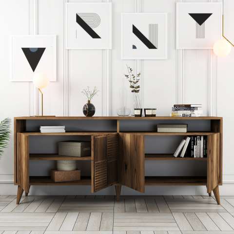 Milan 3'lü Salon Takımı - Ceviz / Ceviz