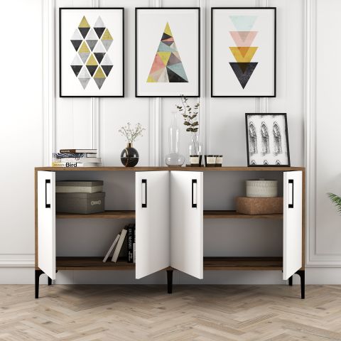 Kiev 160 cm Konsol - Ceviz / Beyaz