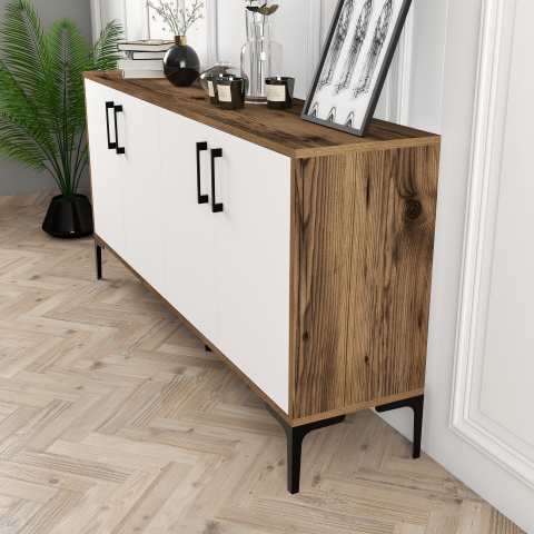 Kiev 160 cm Konsol - Ceviz / Beyaz