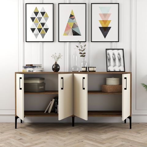 Kiev 160 cm Konsol - Ceviz / Krem