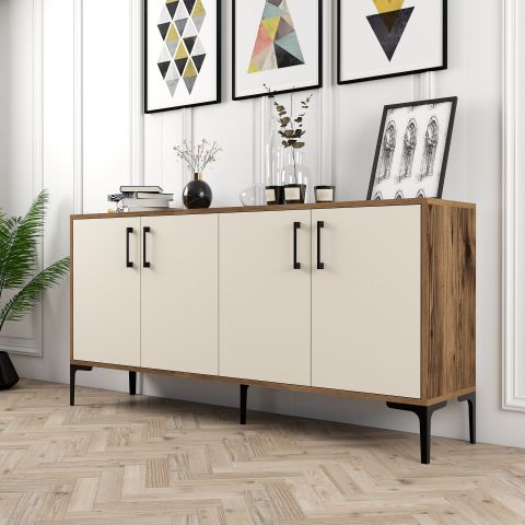 Kiev 160 cm Konsol - Ceviz / Krem