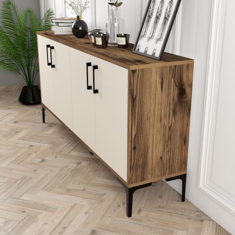Kiev 160 cm Konsol - Ceviz / Krem