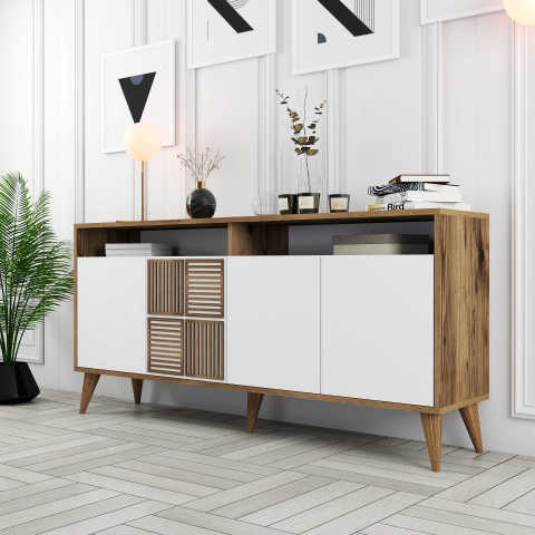 Milan 160 cm Konsol - Ceviz / Beyaz