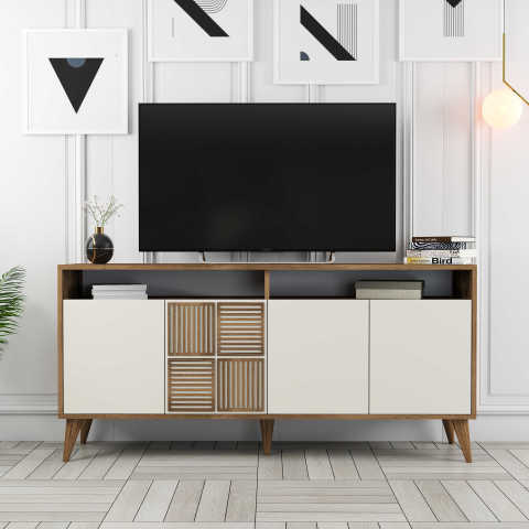 Milan 160 cm Konsol - Ceviz / Krem