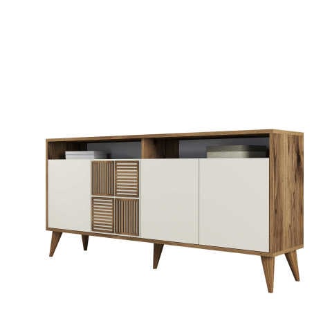 Milan 160 cm Konsol - Ceviz / Krem