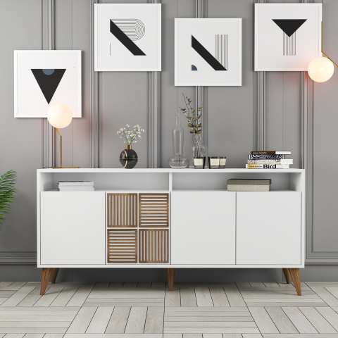 Milan 160 cm Konsol - Beyaz / Beyaz
