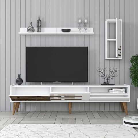 Variant Valensiya Tv Ünitesi - Beyaz / Beyaz