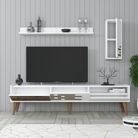Variant Valensiya Tv Ünitesi Ve Orta Sehpa Takımı - Beyaz / Beyaz