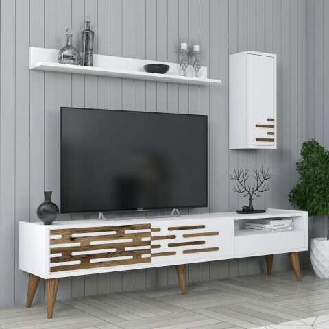 Variant Valensiya Tv Ünitesi Ve Orta Sehpa Takımı - Beyaz / Beyaz