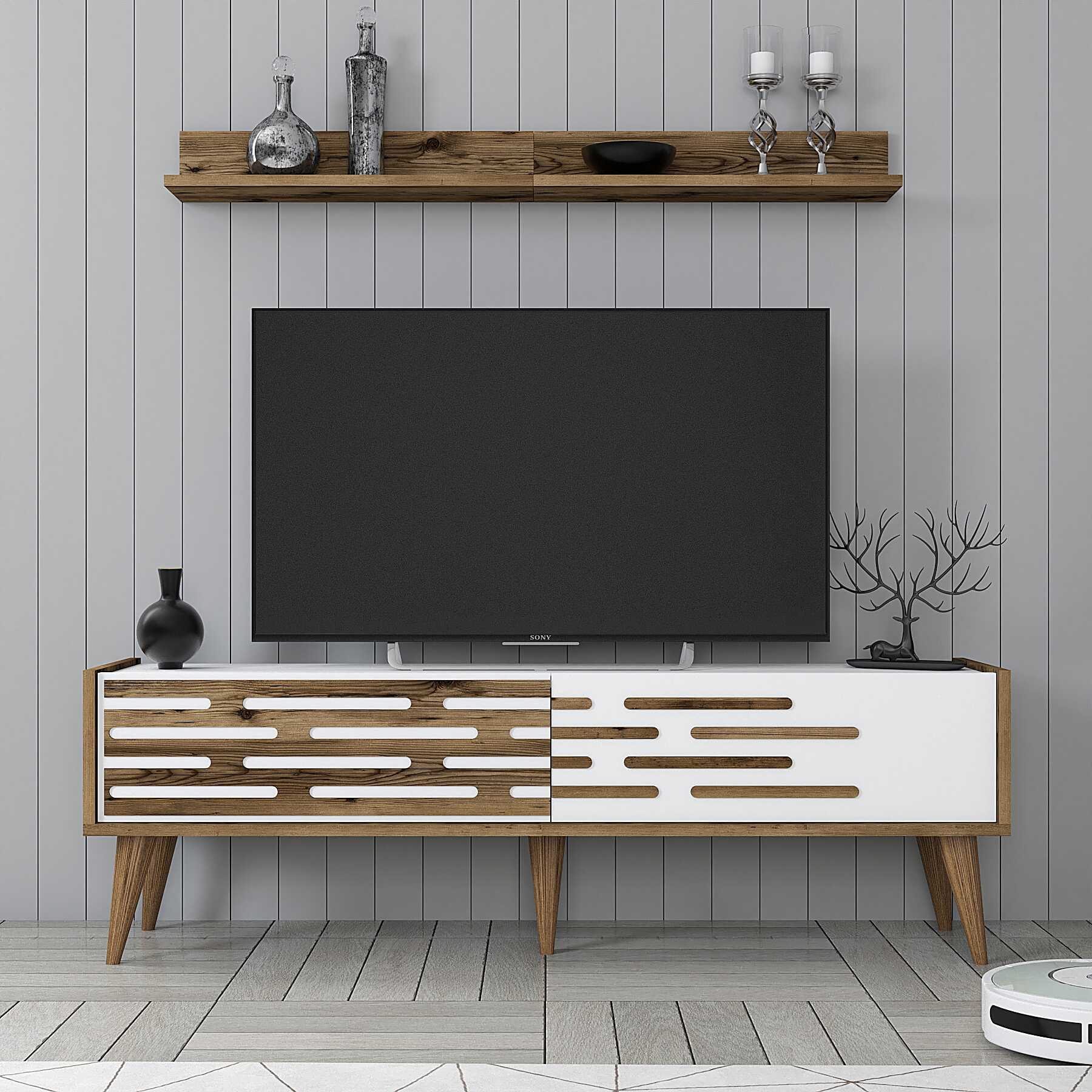 Variant Valensiya 140Cm Tv Ünitesi - Ceviz / Beyaz