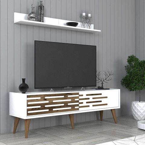 Variant Valensiya 140Cm Tv Ünitesi Ve Orta Sehpa Takımı - Beyaz / Beyaz