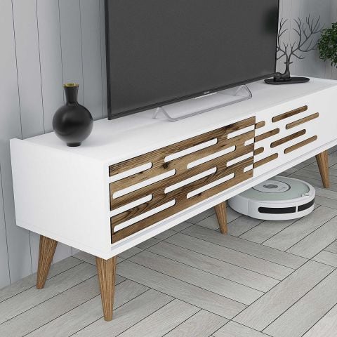 Variant Valensiya 140Cm Tv Ünitesi Ve Orta Sehpa Takımı - Beyaz / Beyaz