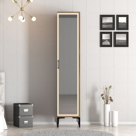 Kumsal 1 Kapılı (R) Gardırop - Lidya / Krem
