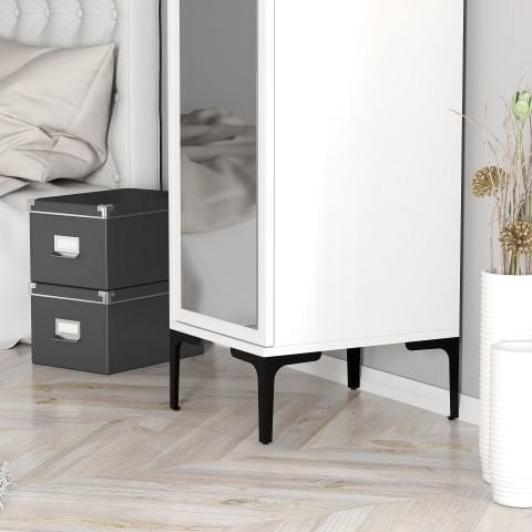 Kumsal 1 Kapılı (R) Gardırop - Beyaz / Beyaz