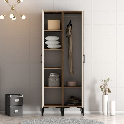 Kumsal 2 Kapılı (PS) Gardırop - Lidya / Krem